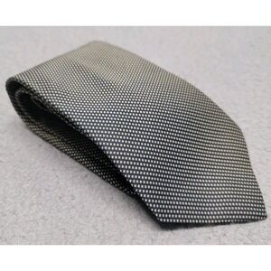 Brooks Brothers Tie Blue Gold Birdseye Textured Silk Makers Made in USA